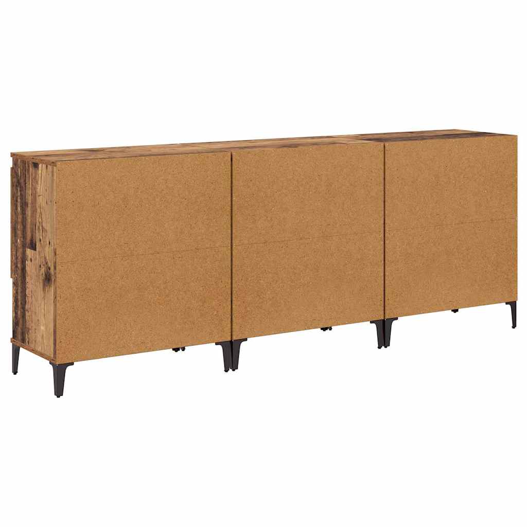 vidaXL Komody 3 pcs Stare drewno 60 x 35 x 70 cm