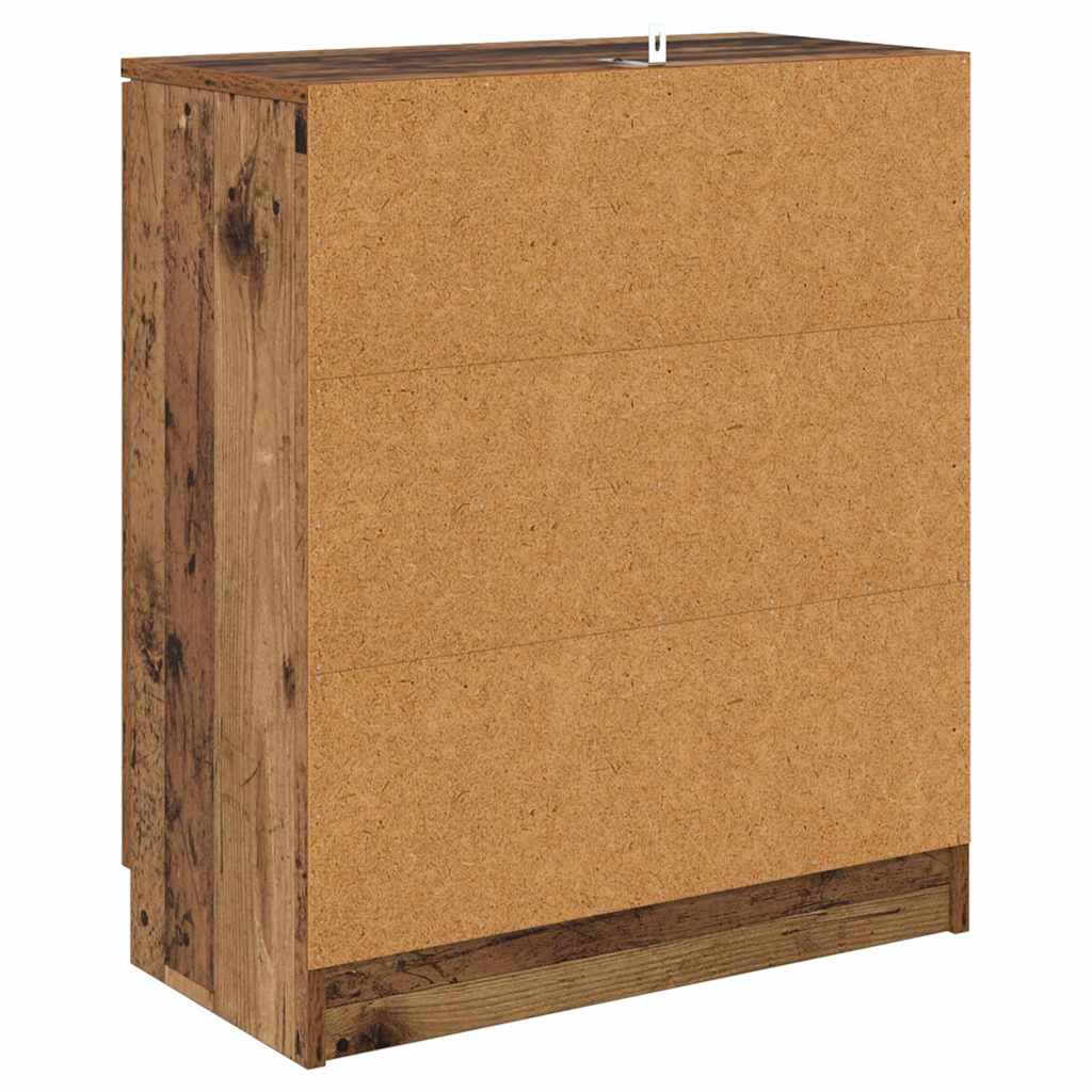 vidaXL Komody z szufladą 2 pcs Stare drewno 60 x 30 x 70 cm