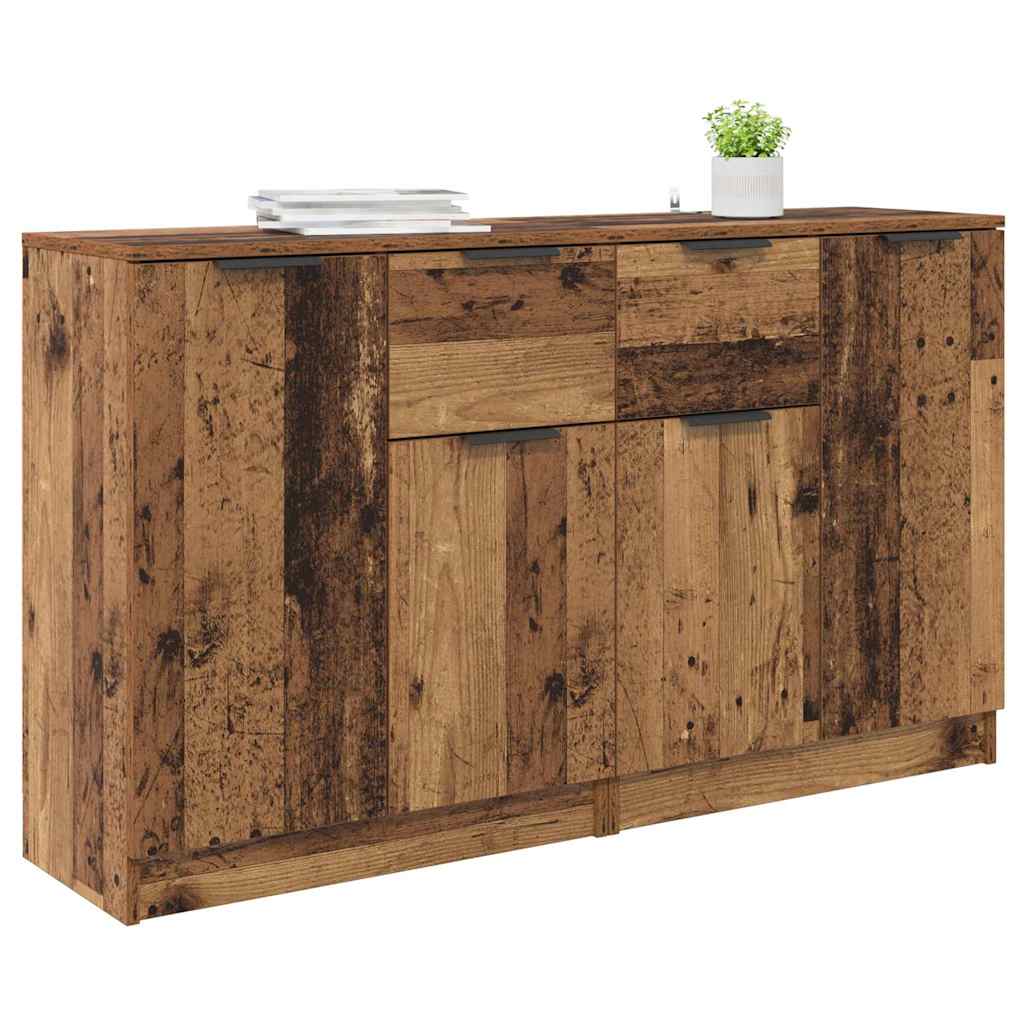 vidaXL Komody z szufladą 2 pcs Stare drewno 60 x 30 x 70 cm