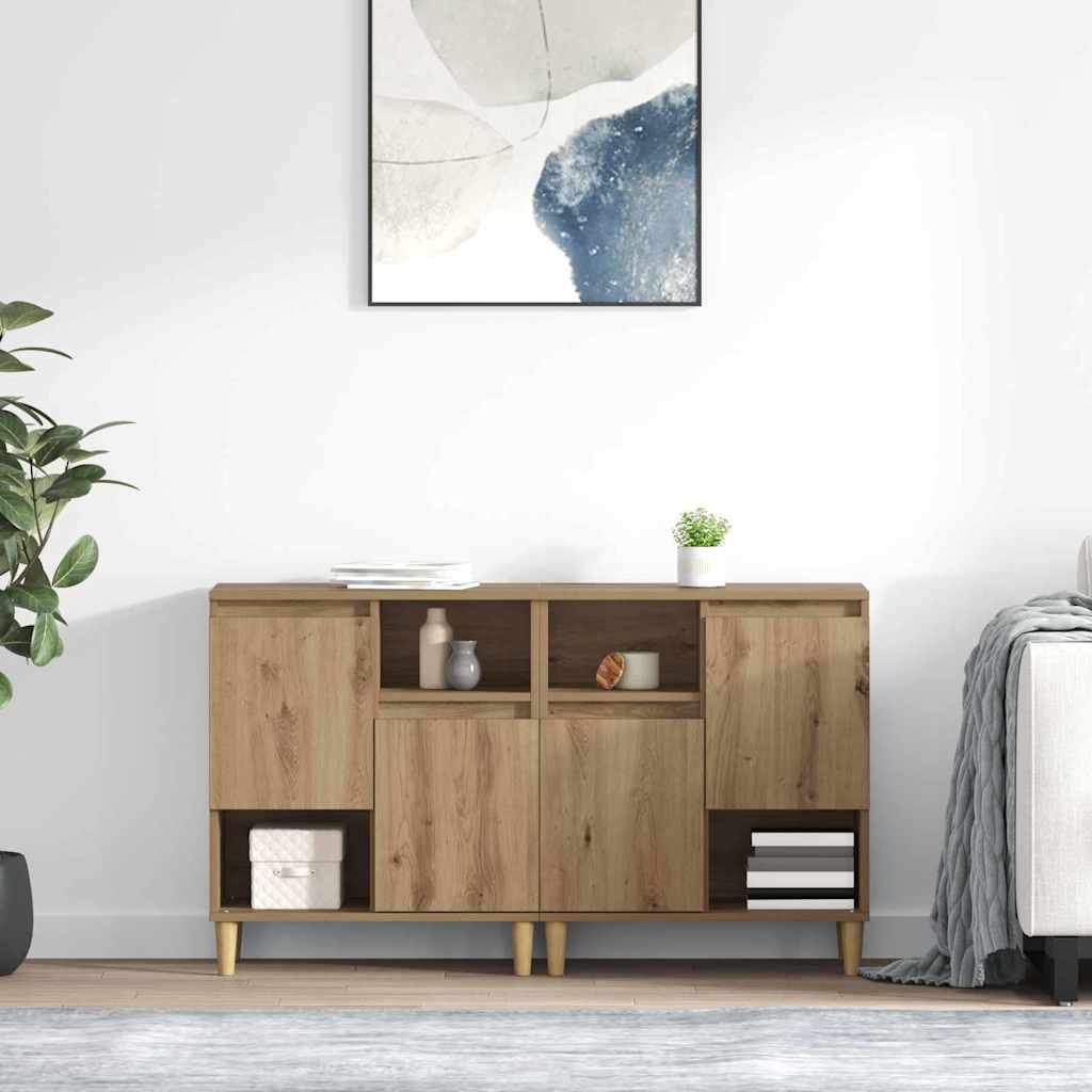 vidaXL Komody 2 pcs Dąb rzemieślniczy 60 x 35 x 70 cm