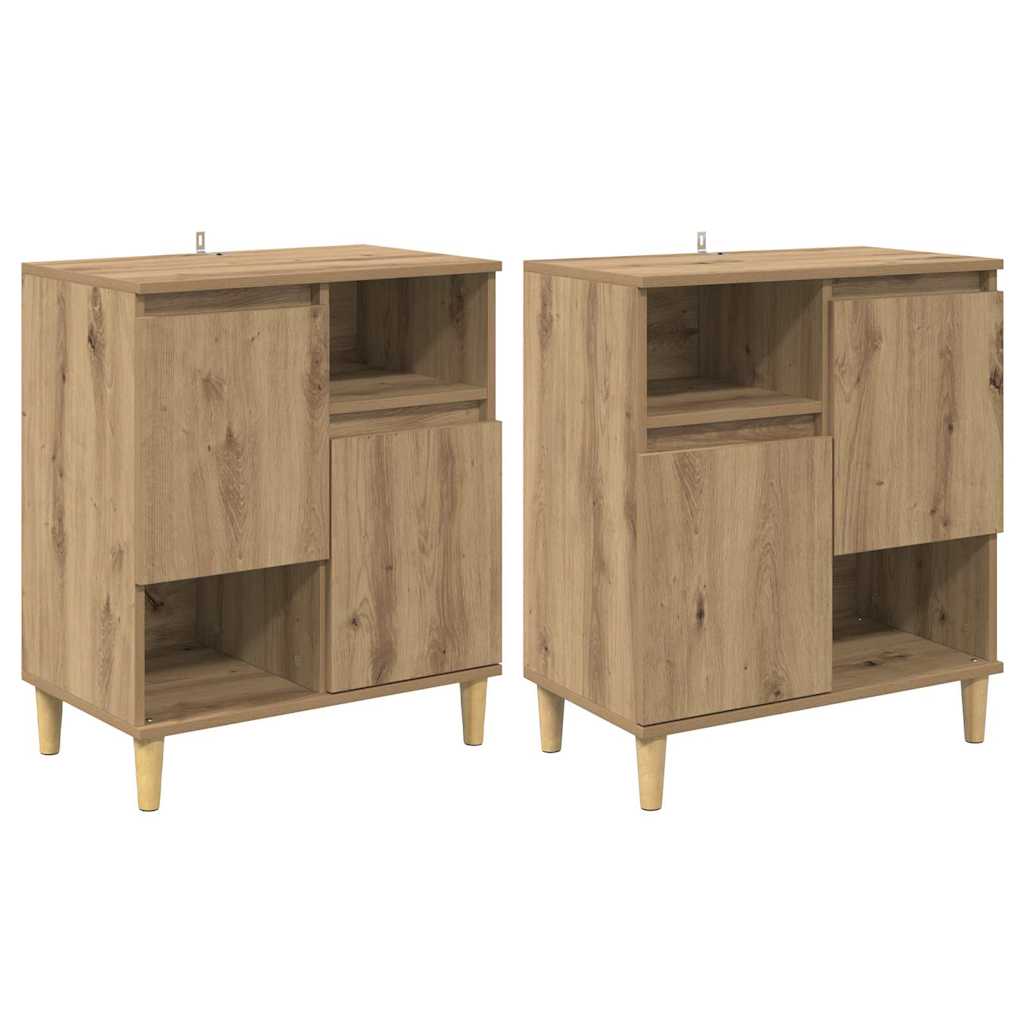 vidaXL Komody 2 pcs Dąb rzemieślniczy 60 x 35 x 70 cm