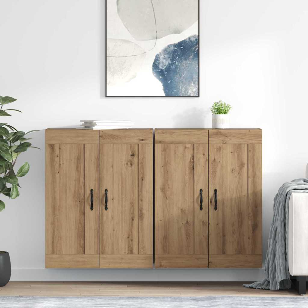 vidaXL Szafka wisząca 2 szt. Dąb rzemieślniczy 69,5 x 34 x 90 cm
