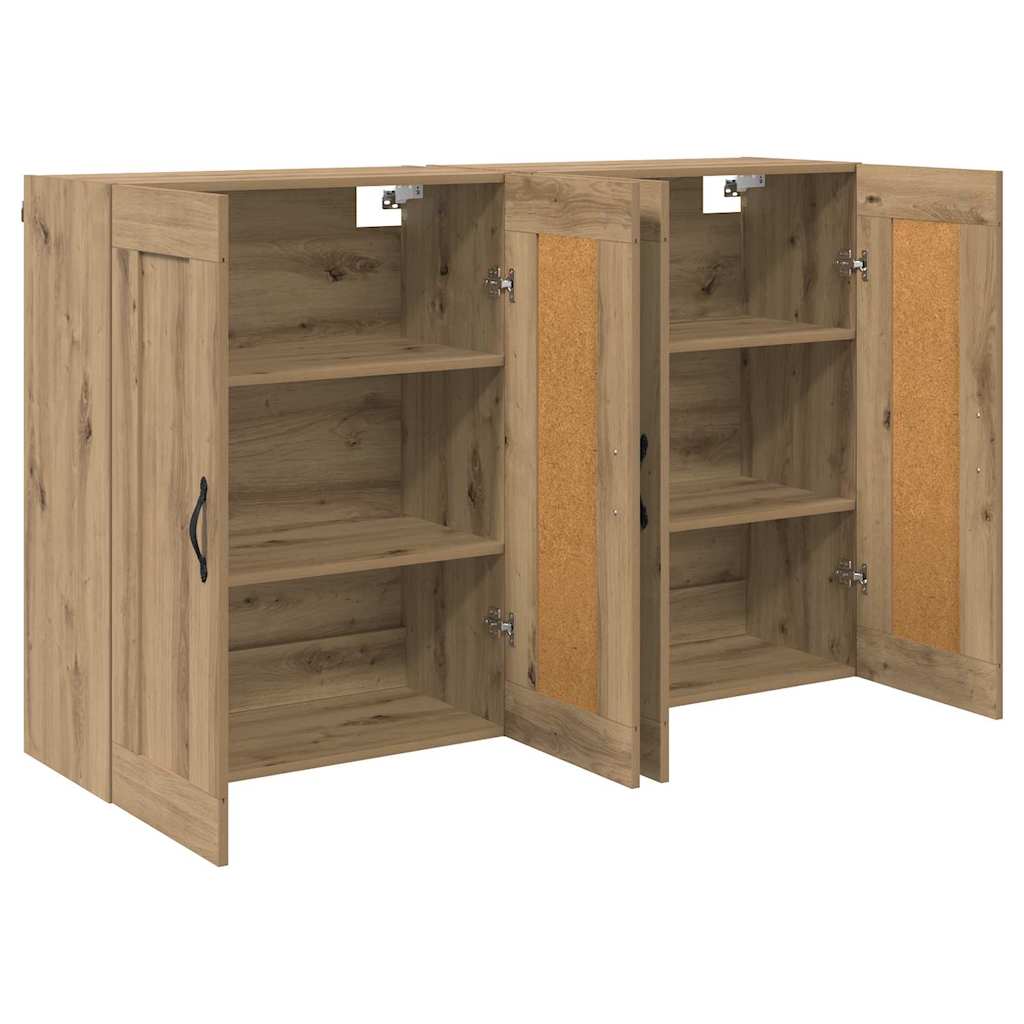 vidaXL Szafka wisząca 2 szt. Dąb rzemieślniczy 69,5 x 34 x 90 cm