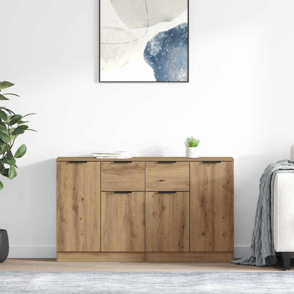 vidaXL Komody 2 pcs Dąb rzemieślniczy 60 x 30 x 70 cm