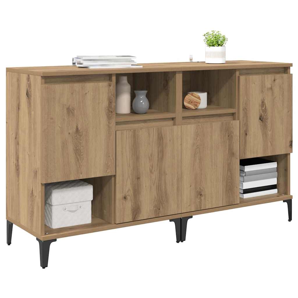 vidaXL Komody 2 pcs Dąb rzemieślniczy 60 x 35 x 70 cm
