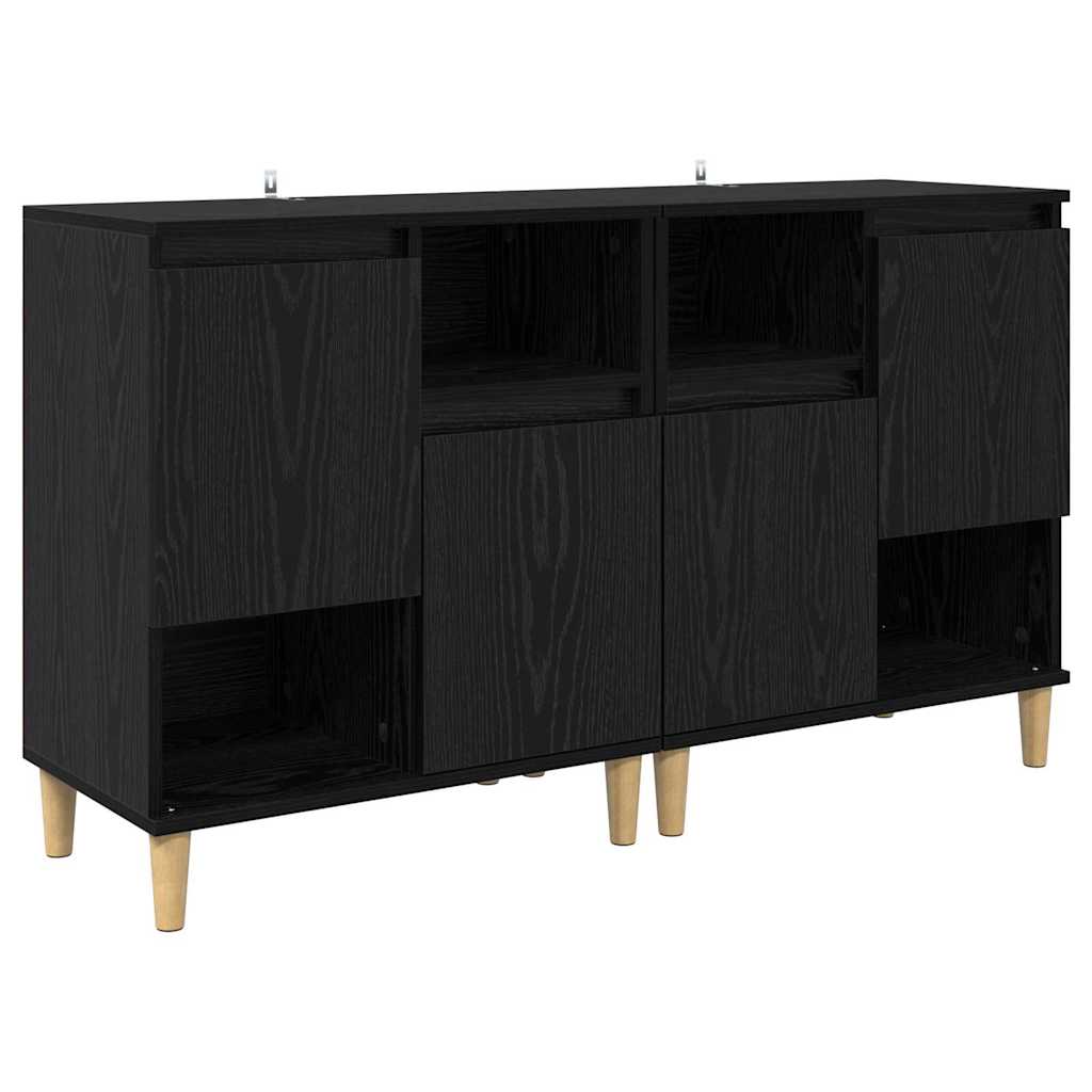 vidaXL Komody 2 pcs Czarny Dąb 60 x 35 x 70 cm Materiał drewnopochodny