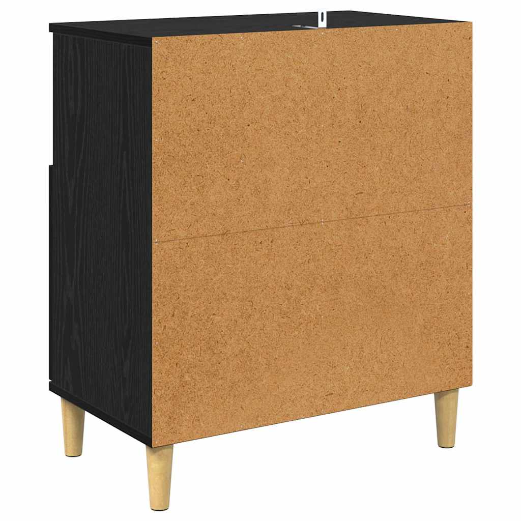 vidaXL Komody 2 pcs Czarny Dąb 60 x 35 x 70 cm Materiał drewnopochodny