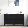 vidaXL Komody 2 pcs Czarny Dąb 60 x 35 x 70 cm Materiał drewnopochodny