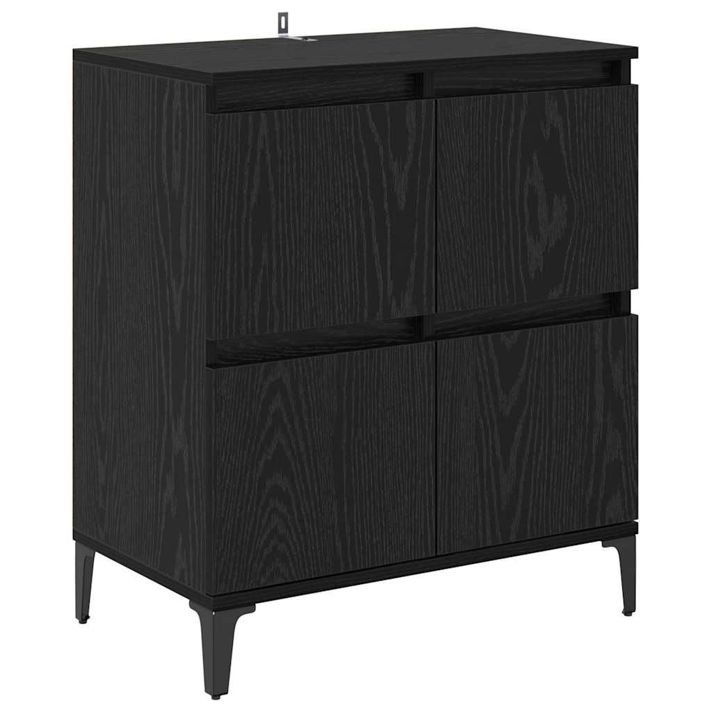 vidaXL Komody 2 pcs Czarny Dąb 60 x 35 x 70 cm Materiał drewnopochodny