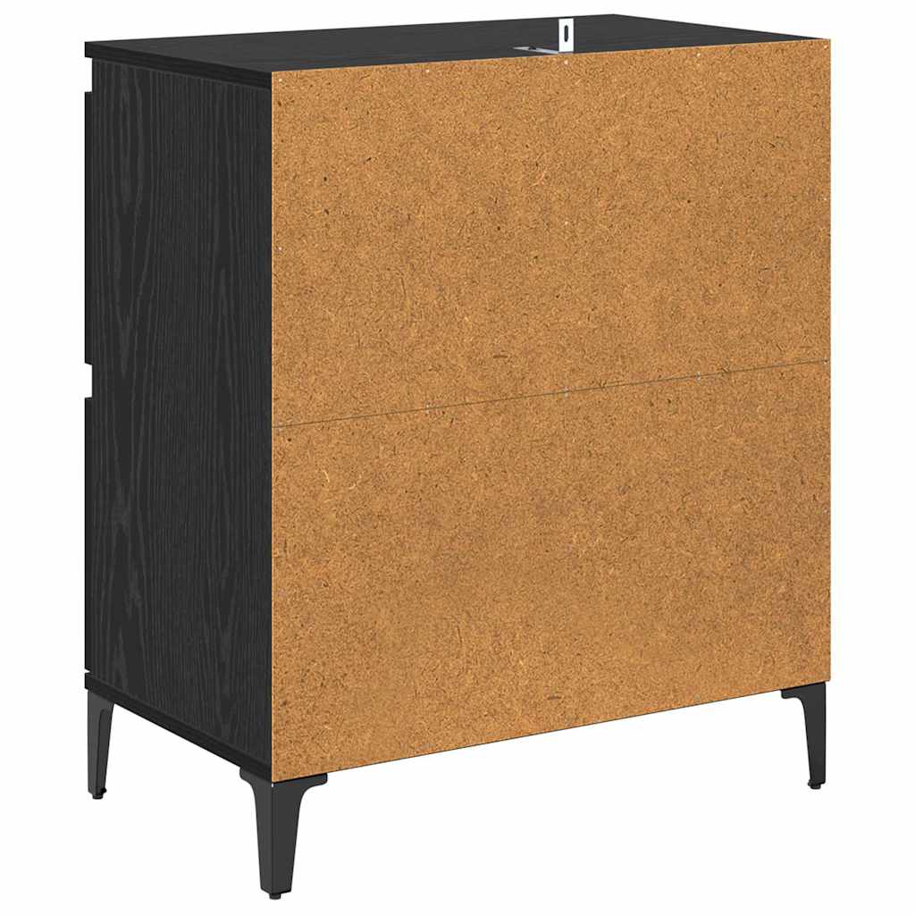 vidaXL Komody 2 pcs Czarny Dąb 60 x 35 x 70 cm Materiał drewnopochodny