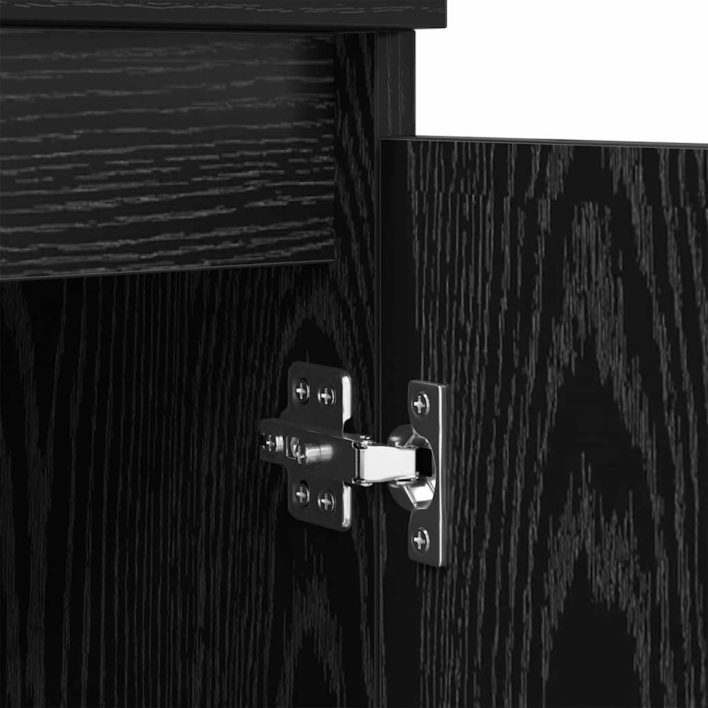vidaXL Komody 3 pcs Czarny Dąb 60 x 35 x 70 cm Materiał drewnopochodny