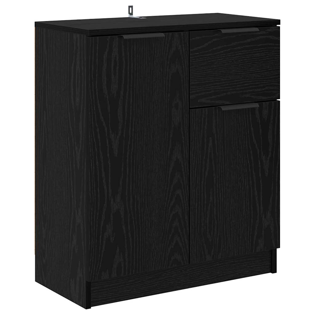 vidaXL Komody 2 pcs Czarny Dąb 60 x 30 x 70 cm Materiał drewnopochodny