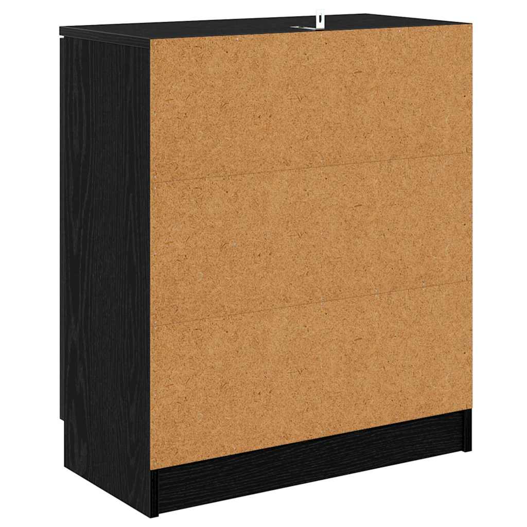 vidaXL Komody 2 pcs Czarny Dąb 60 x 30 x 70 cm Materiał drewnopochodny