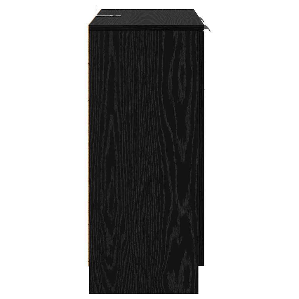 vidaXL Komody 2 pcs Czarny Dąb 60 x 30 x 70 cm Materiał drewnopochodny