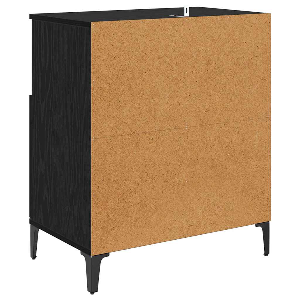 vidaXL Komody 2 pcs Czarny Dąb 60 x 35 x 70 cm Materiał drewnopochodny