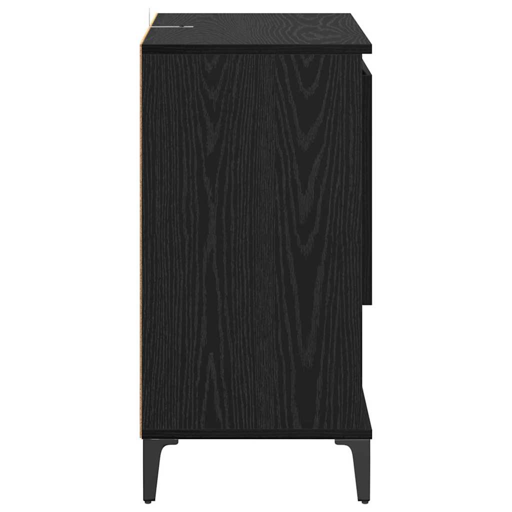 vidaXL Komody 2 pcs Czarny Dąb 60 x 35 x 70 cm Materiał drewnopochodny