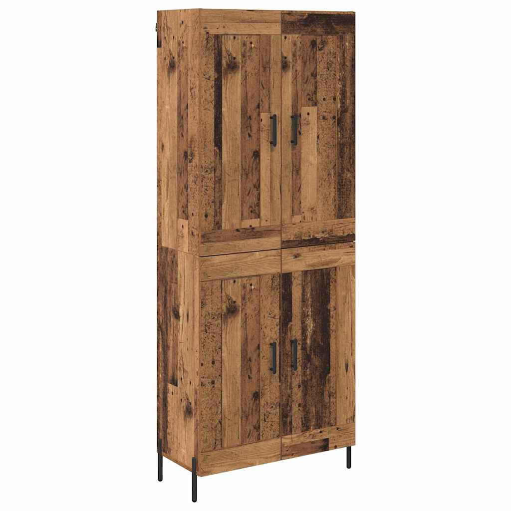 vidaXL Highboard 2 pcs Stare drewno Materiał drewnopochodny
