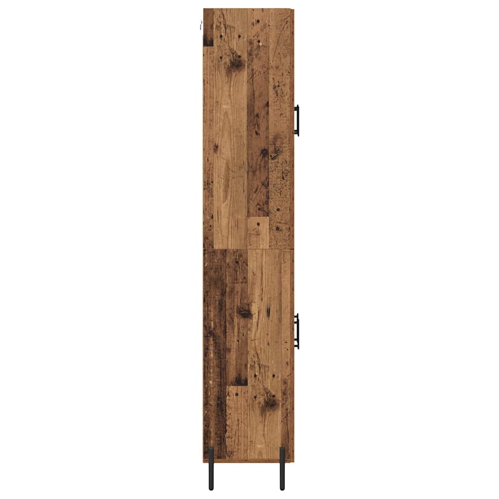 vidaXL Highboard 2 pcs Stare drewno Materiał drewnopochodny