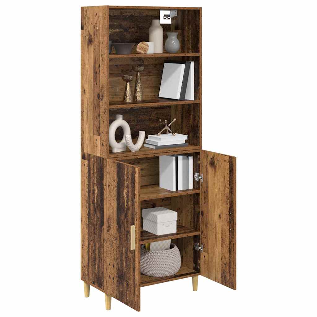vidaXL Highboard Stare drewno 69,5 x 32,5 x 180 cm