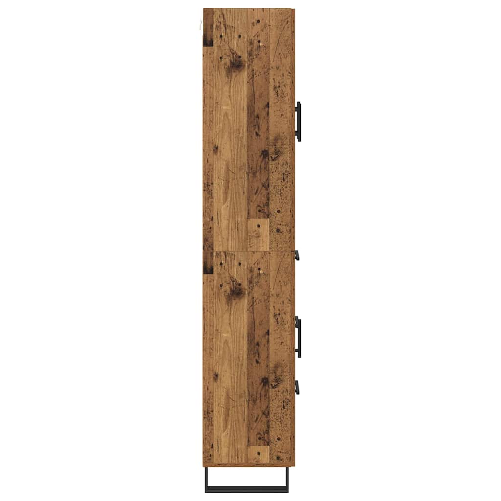 vidaXL Highboard z szufladą Stare drewno 69,5 x 34 x 180 cm