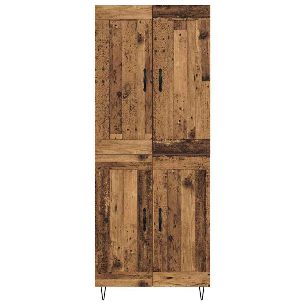 vidaXL Highboard Stare drewno 69,5 x 34 x 180 cm Drewno inżynieryjne