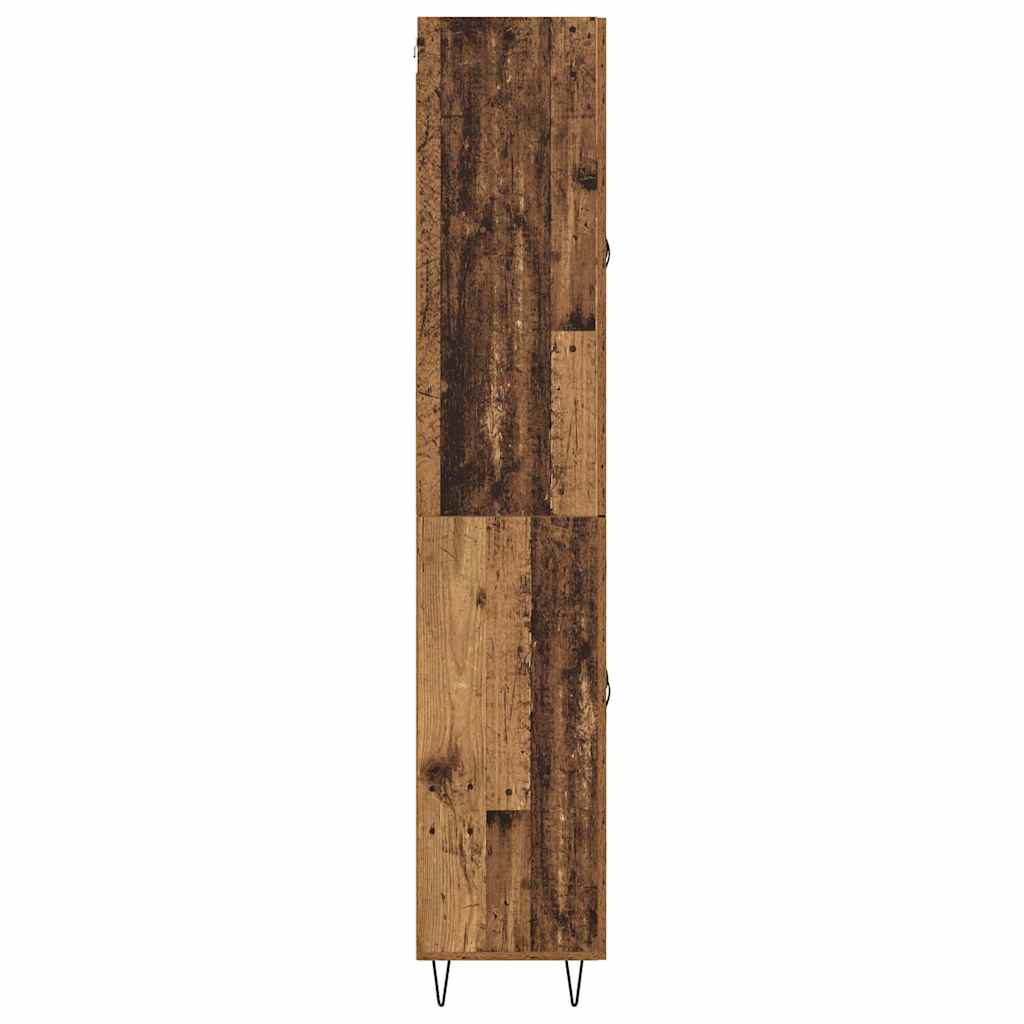 vidaXL Highboard Stare drewno 69,5 x 34 x 180 cm Drewno inżynieryjne