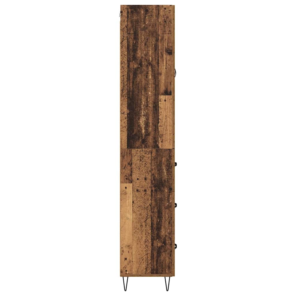 vidaXL Highboard Stare drewno 69,5 x 34 x 180 cm Drewno inżynieryjne