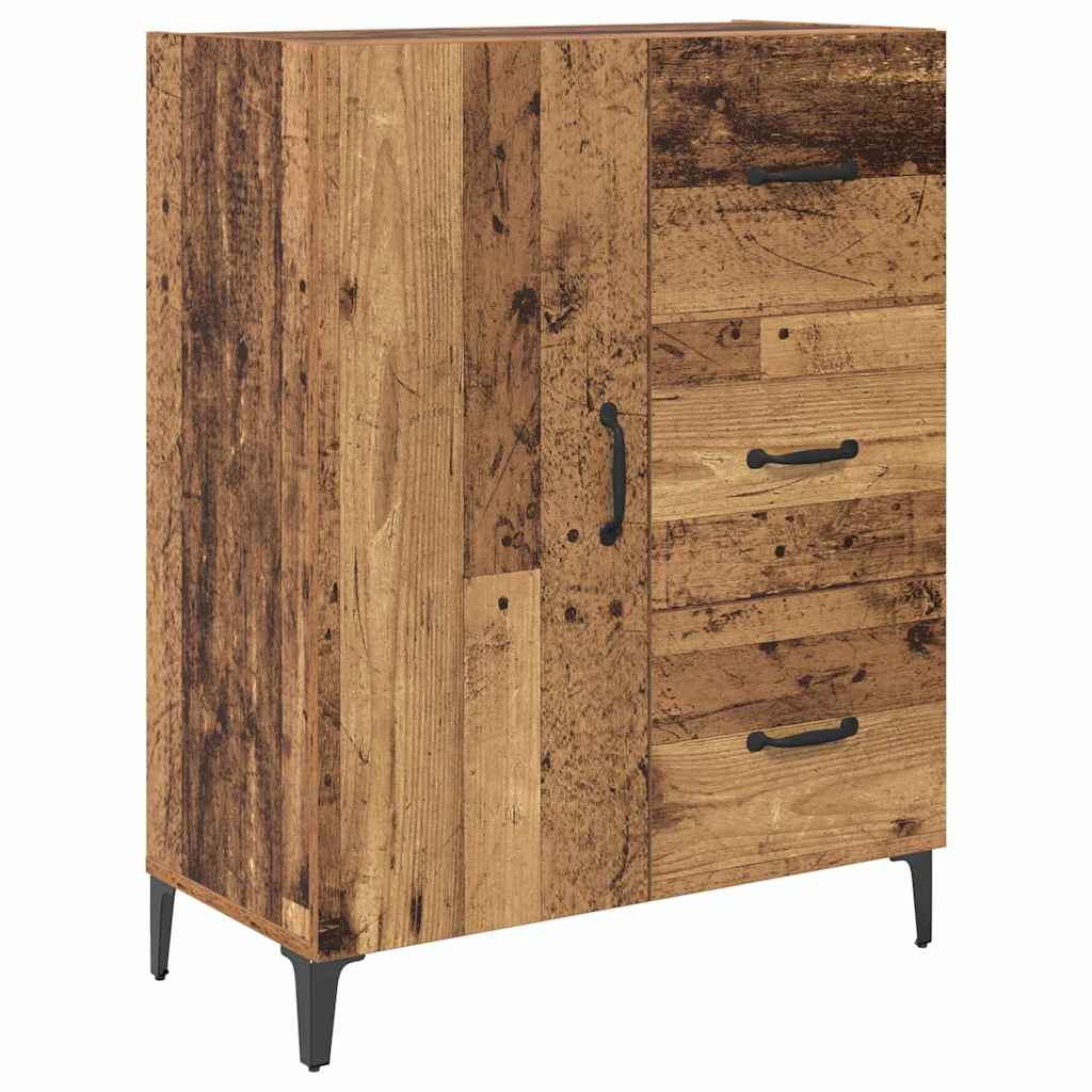vidaXL Highboard Montowane na ścianie Stare drewno 69,5 x 34 x 180 cm