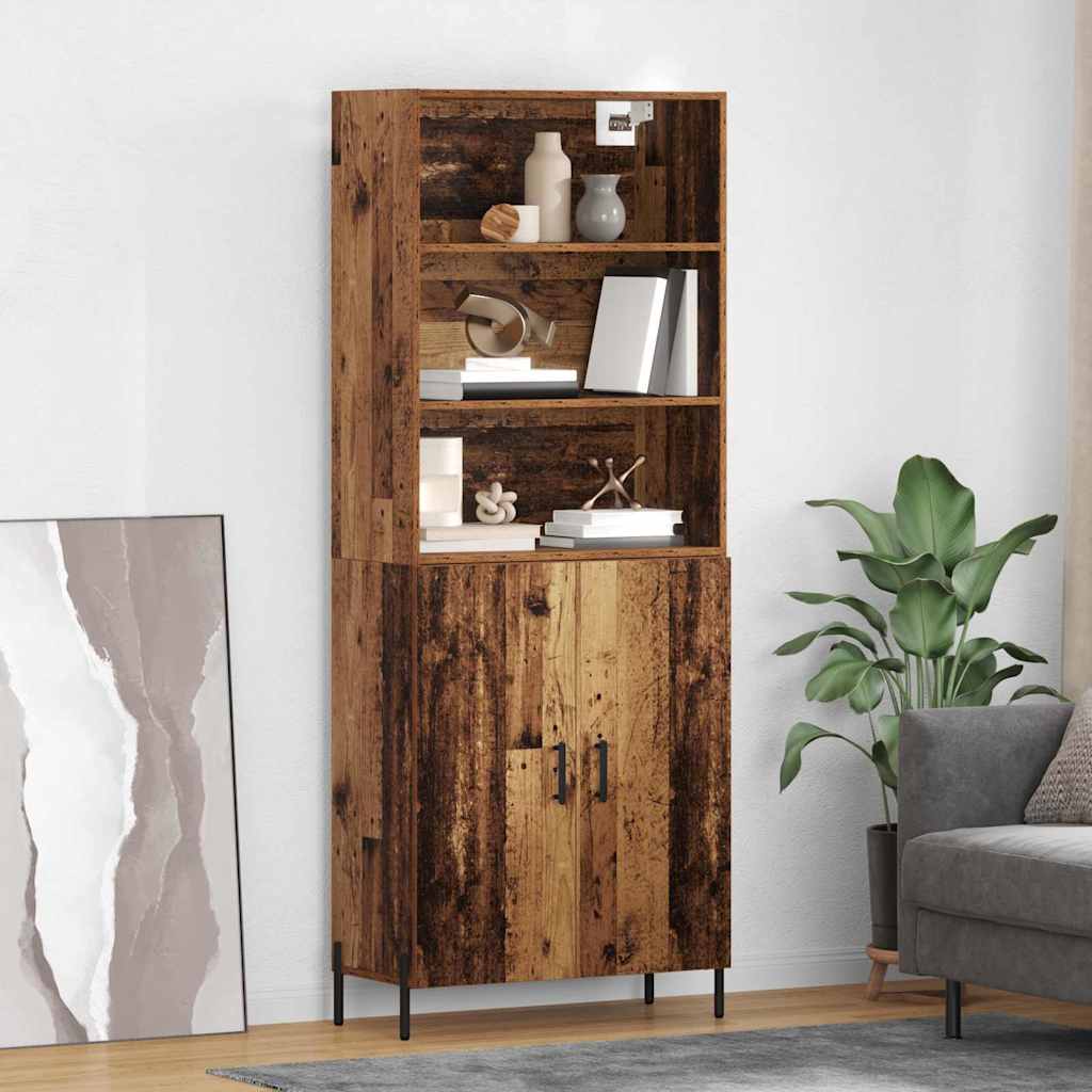 vidaXL Highboard Stare drewno 69,5 x 32,5 x 180 cm