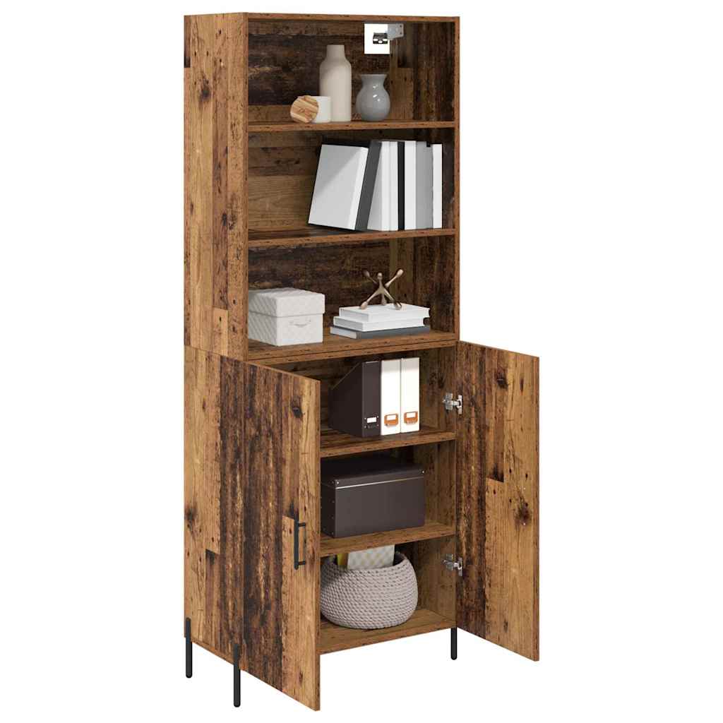 vidaXL Highboard Stare drewno 69,5 x 32,5 x 180 cm