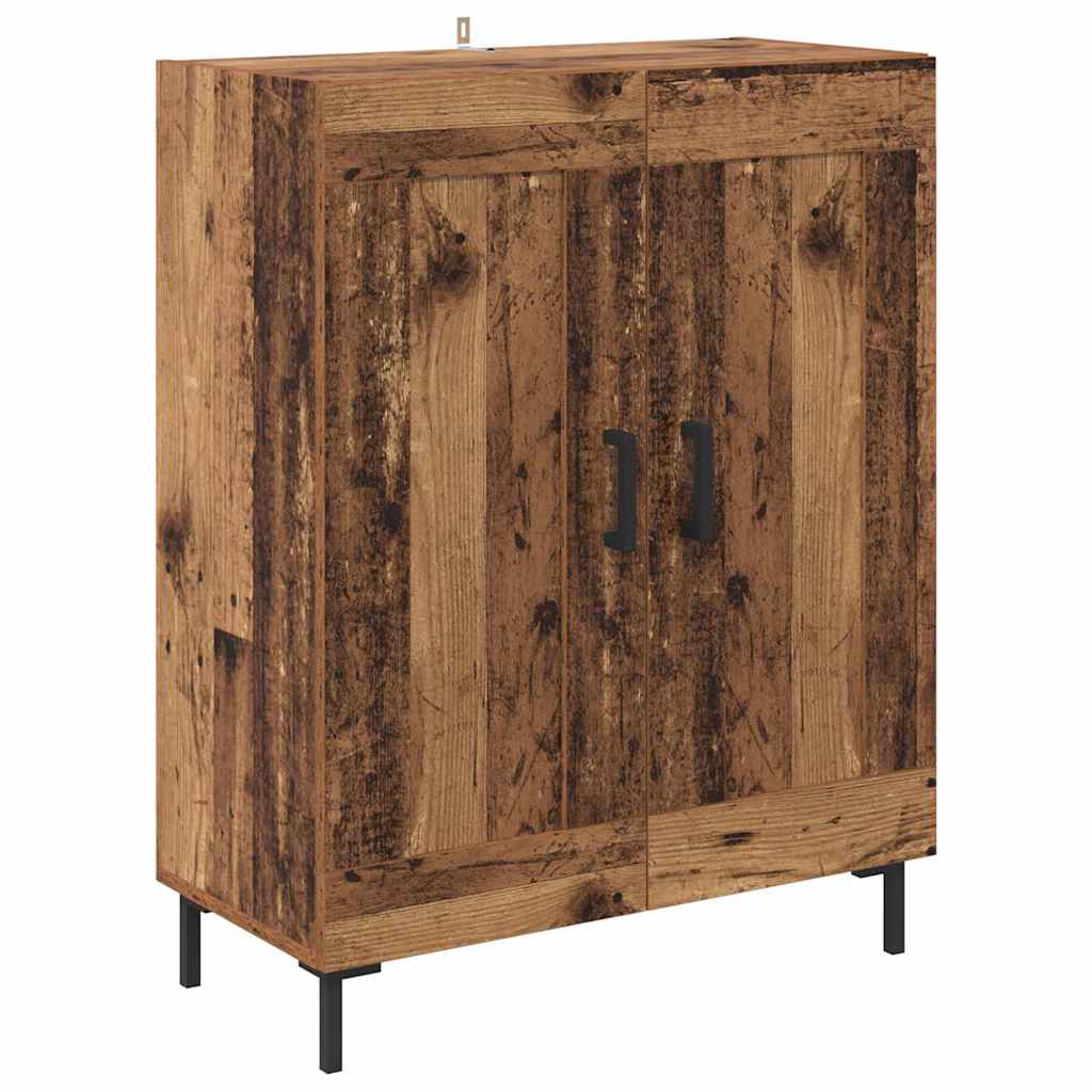 vidaXL Highboard Montowane na ścianie Stare drewno 69,5 x 34 x 180 cm