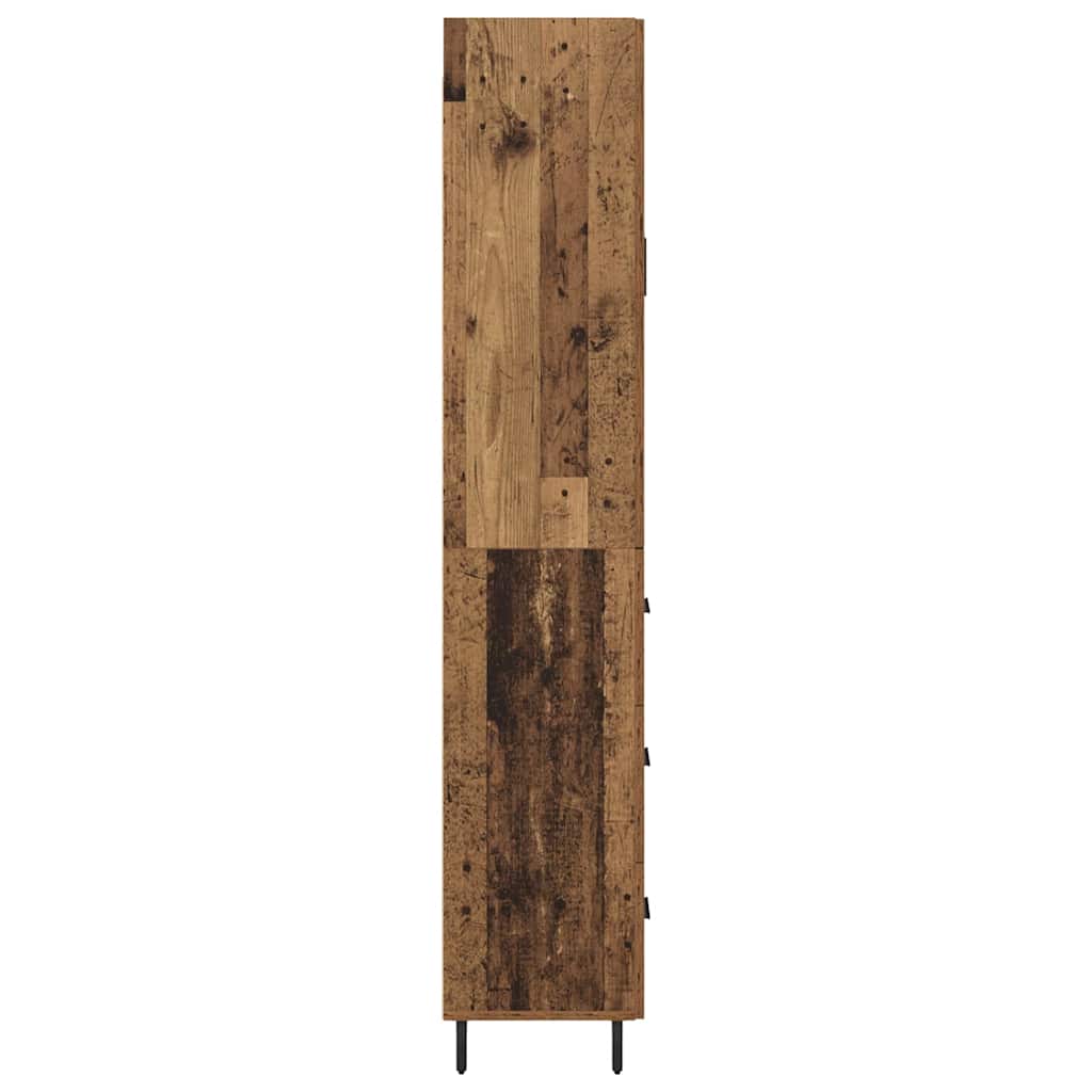 vidaXL Highboard 2 pcs Stare drewno Drewno inżynieryjne i szkło