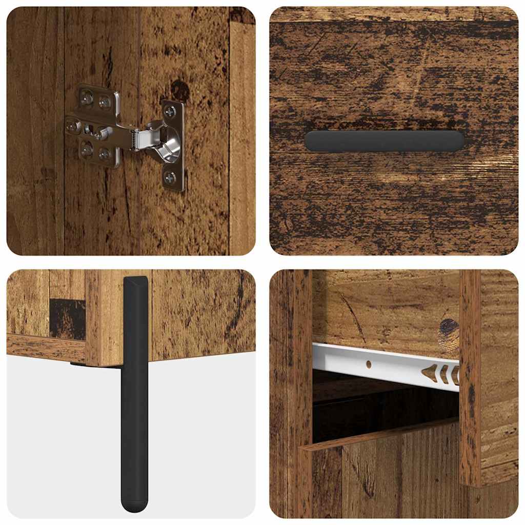 vidaXL Highboard Stare drewno 69,5 x 34 x 180 cm