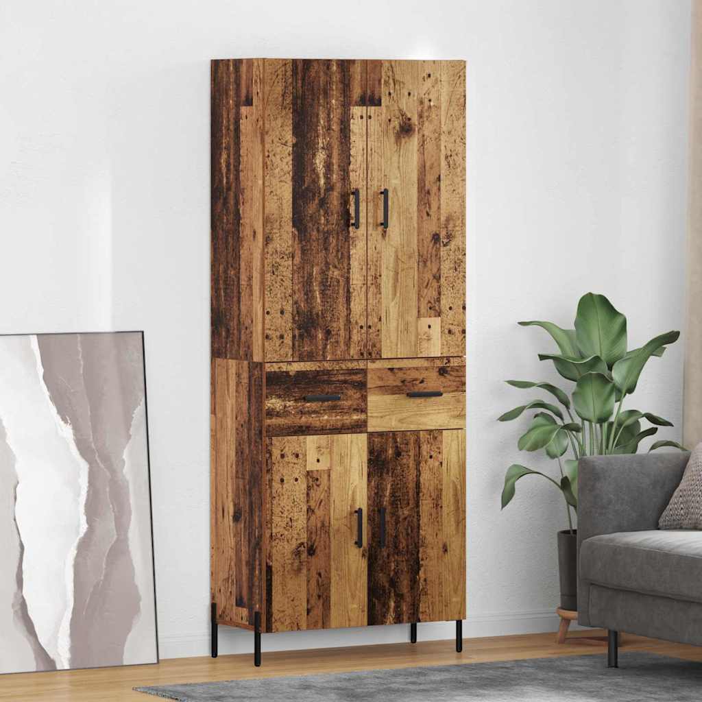 vidaXL Highboard Stare drewno 69,5 x 34 x 180 cm