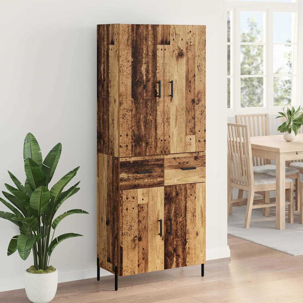 vidaXL Highboard Stare drewno 69,5 x 34 x 180 cm