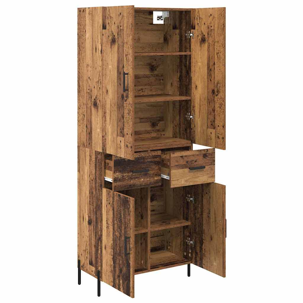 vidaXL Highboard Stare drewno 69,5 x 34 x 180 cm