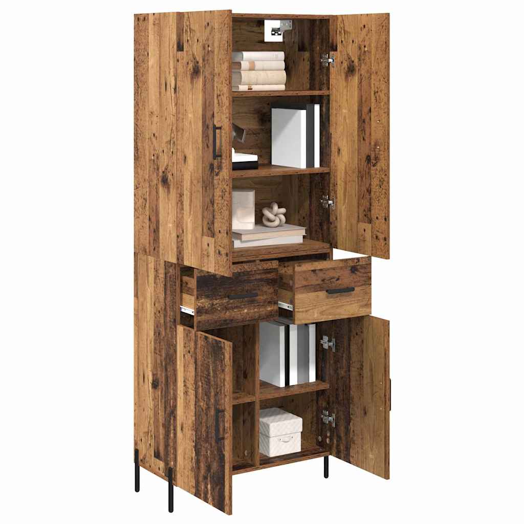vidaXL Highboard Stare drewno 69,5 x 34 x 180 cm