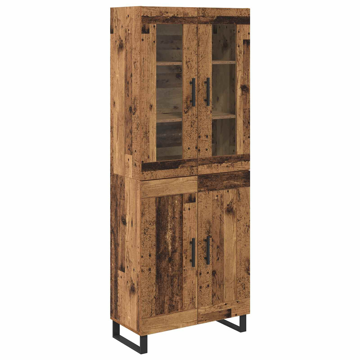vidaXL Highboard 2 szt. Stare drewno 69,5 x 34 x 180 cm
