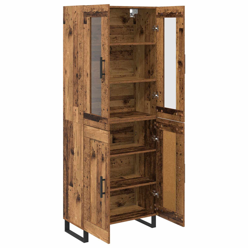 vidaXL Highboard 2 szt. Stare drewno 69,5 x 34 x 180 cm