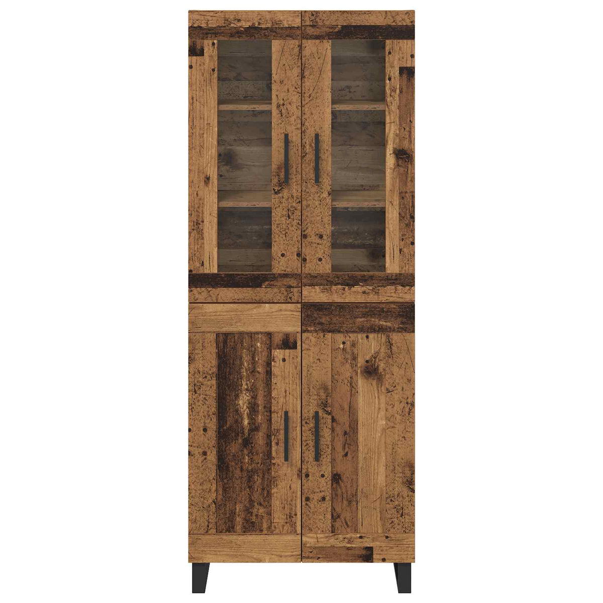vidaXL Highboard 2 szt. Stare drewno 69,5 x 34 x 180 cm