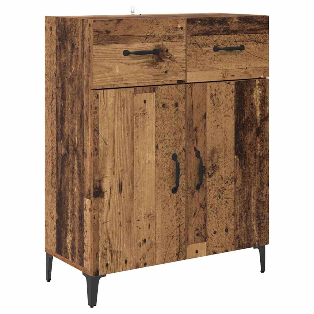 vidaXL Highboard z szufladą Stare drewno 69,5 x 34 x 180 cm