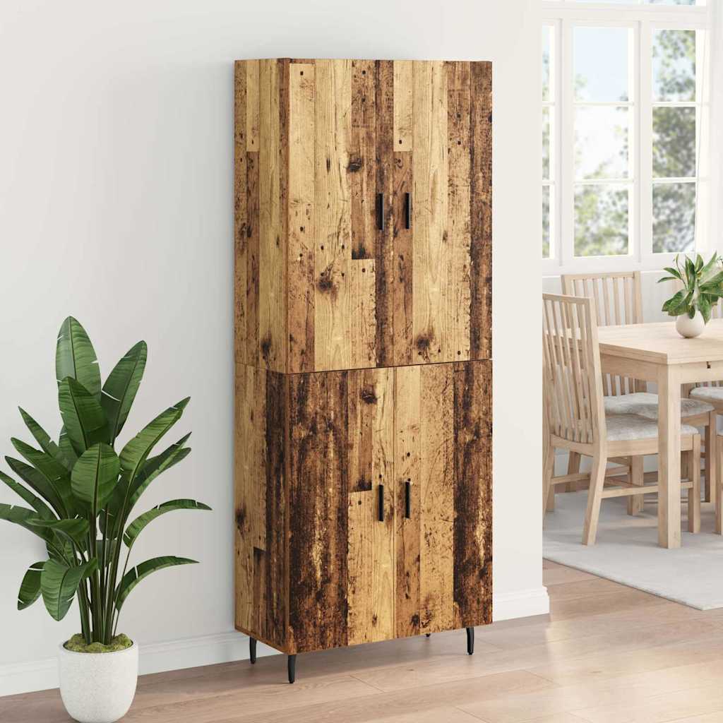 vidaXL Highboard 2 pcs Stare drewno Materiał drewnopochodny