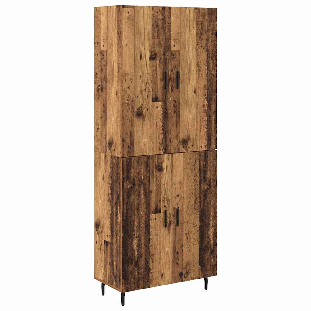 vidaXL Highboard 2 pcs Stare drewno Materiał drewnopochodny