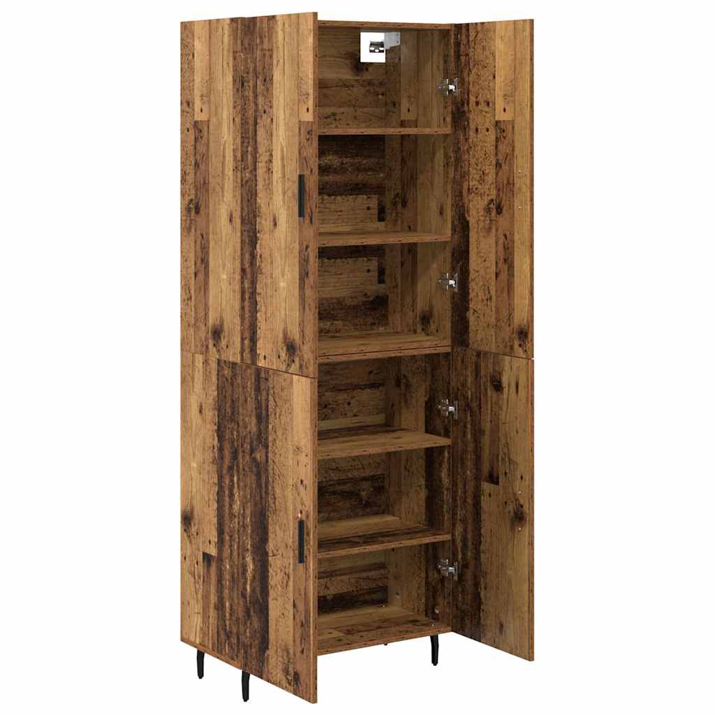 vidaXL Highboard 2 pcs Stare drewno Materiał drewnopochodny