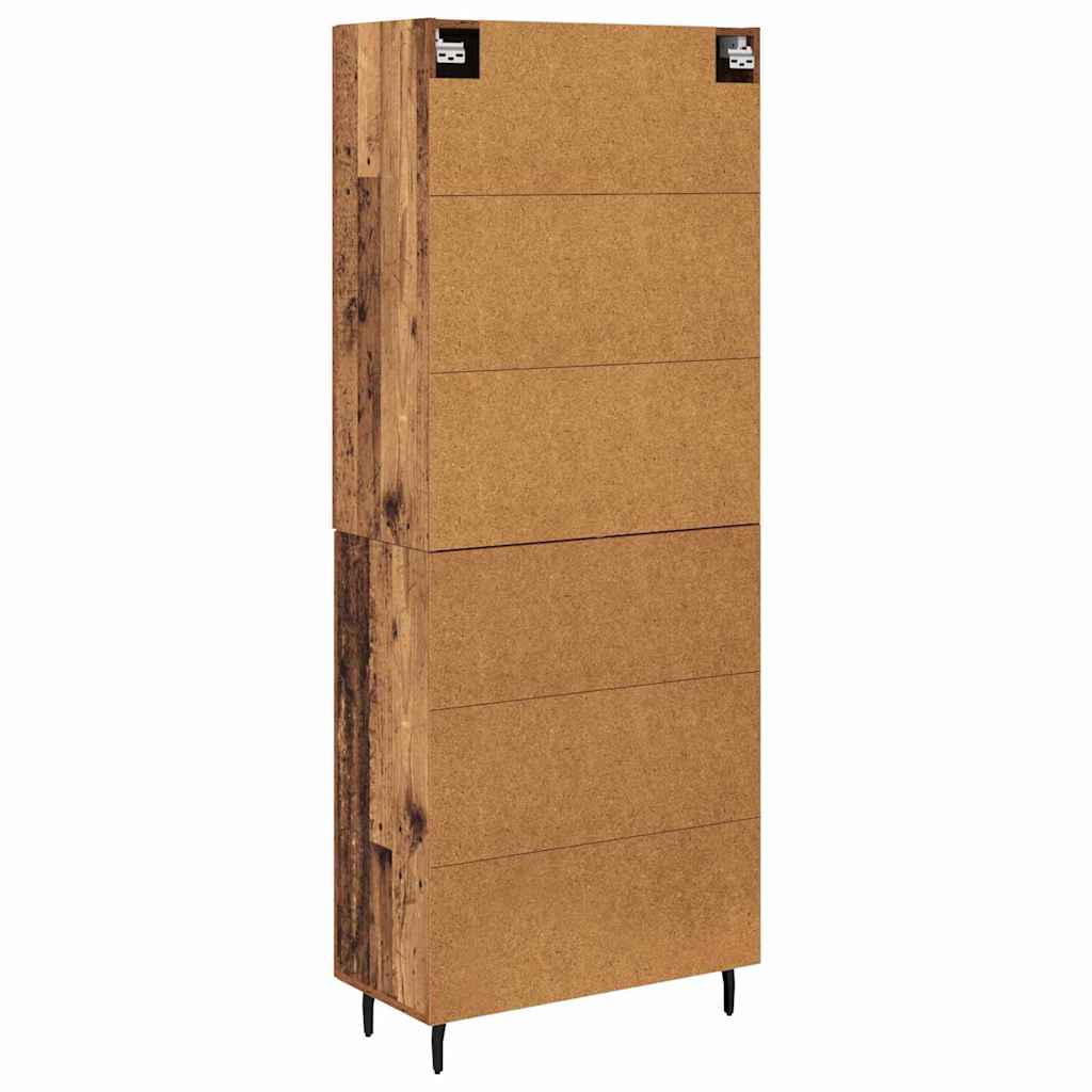 vidaXL Highboard 2 pcs Stare drewno Materiał drewnopochodny