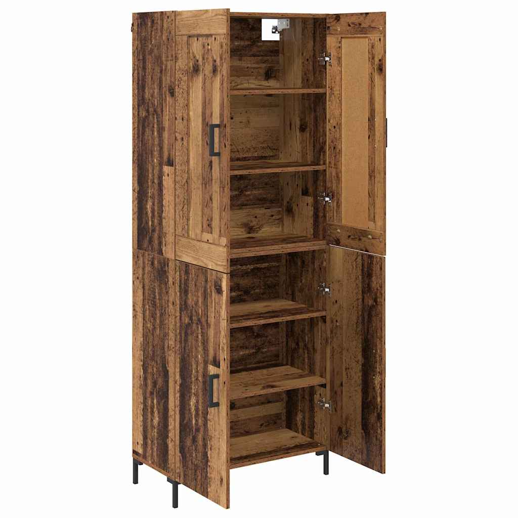 vidaXL Highboard 2 pcs Stare drewno Materiał drewnopochodny