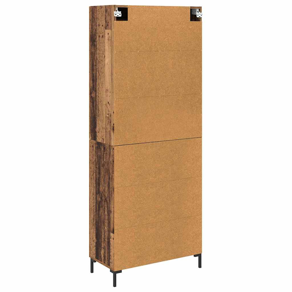 vidaXL Highboard 2 pcs Stare drewno Materiał drewnopochodny