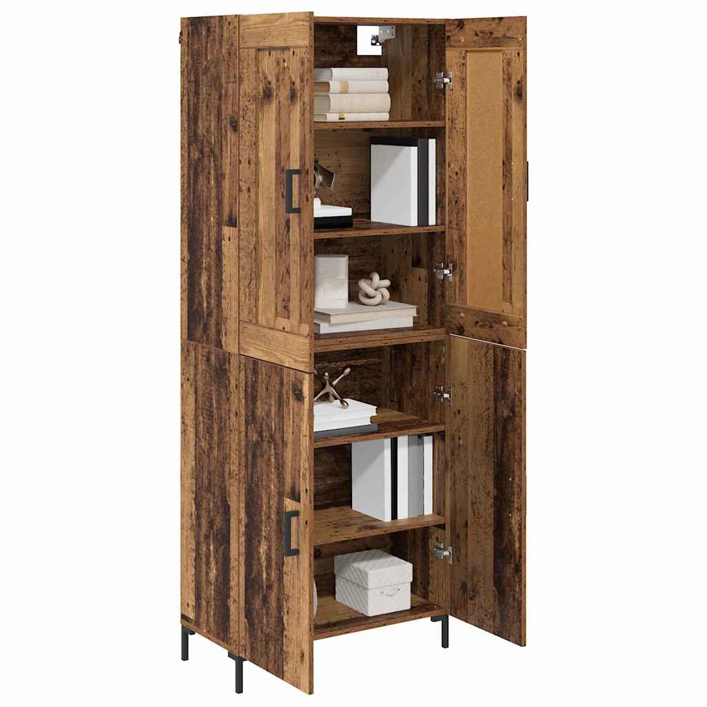 vidaXL Highboard 2 pcs Stare drewno Materiał drewnopochodny