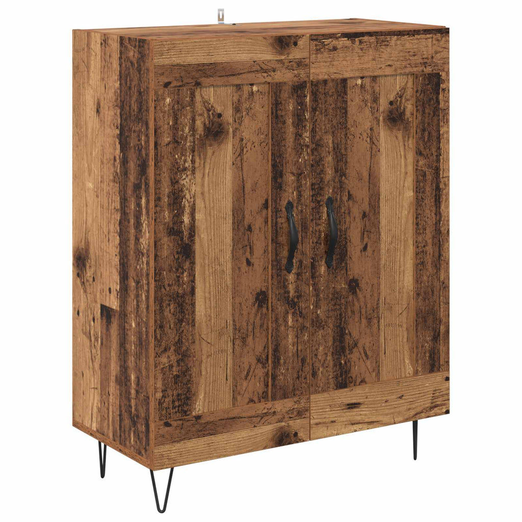 vidaXL Highboard 2 pcs Stare drewno Materiał drewnopochodny
