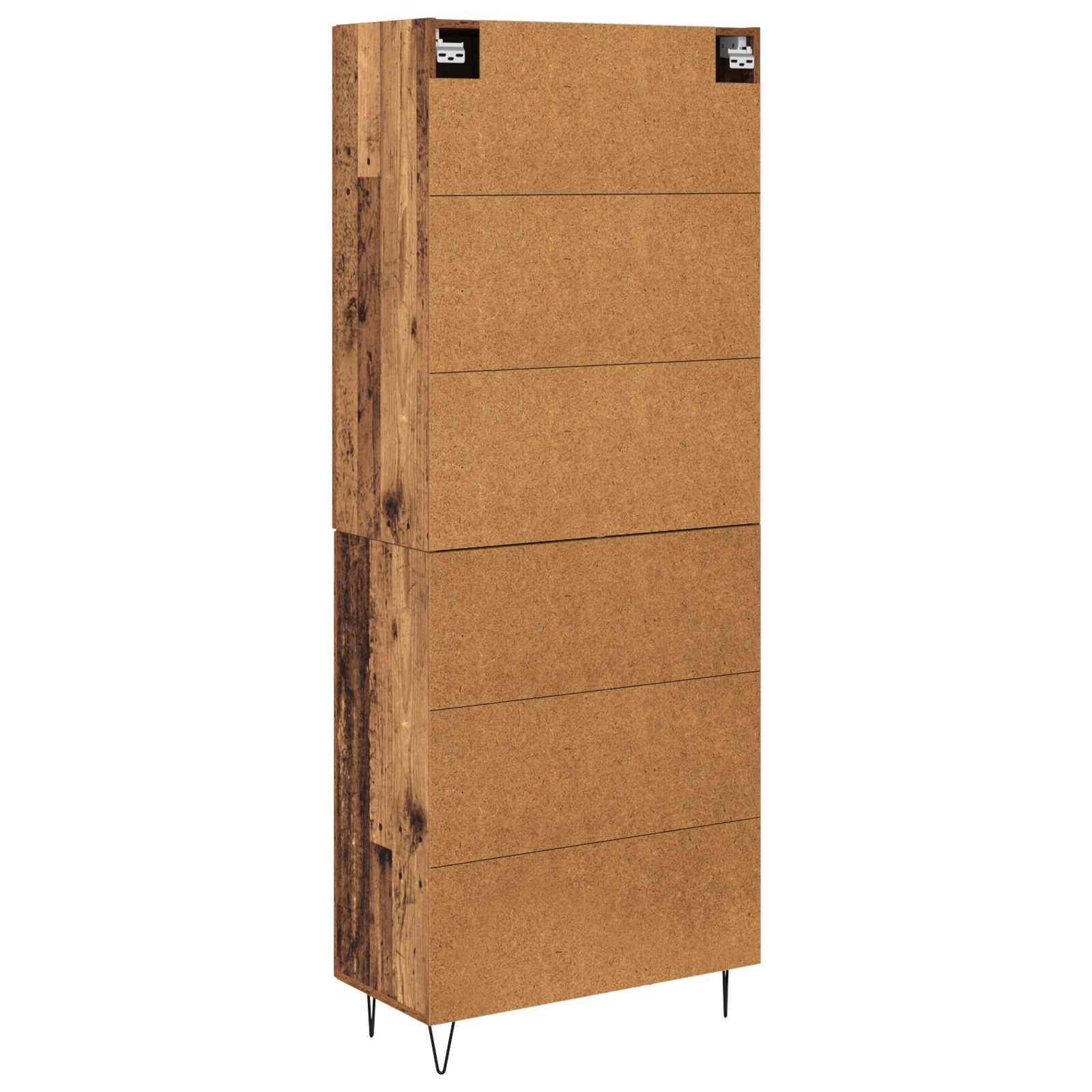 vidaXL Highboard 2 pcs Stare drewno Materiał drewnopochodny